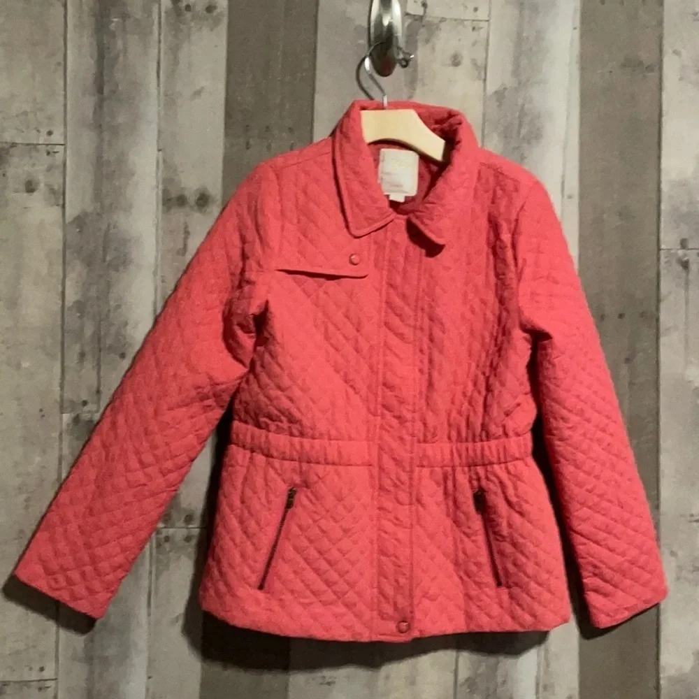 Gymboree Coral Quilted Coat EUC